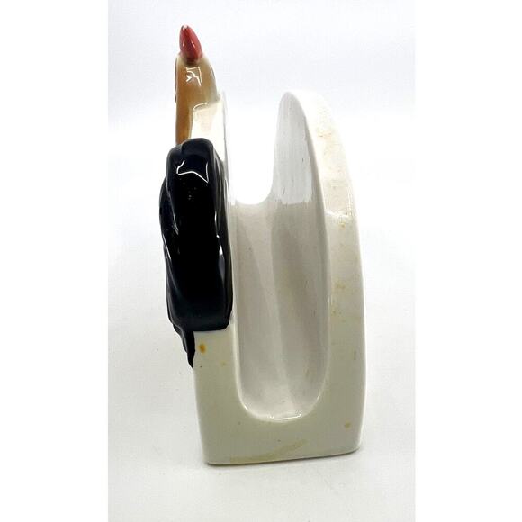 Vintage Otagiri ROOSTER CHICKENS FARM SCENE Napkin Holder JAPAN 1950's - Picture 3 of 7